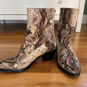 Snake Print Boots